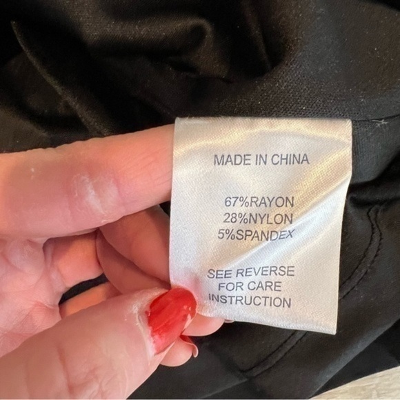 Tyler Boe Womens Sheath Dress Black Stretch Scoop Neck Back Zip Buttons M - Picture 12 of 12